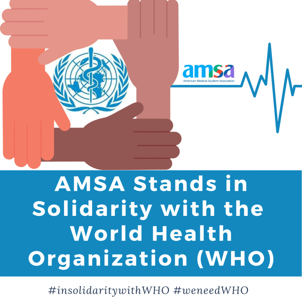 AMSA Stands in Solidarity with the World Health Organization (WHO)
